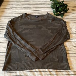 Splendid Camo Long Sleeve Top